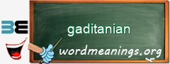 WordMeaning blackboard for gaditanian